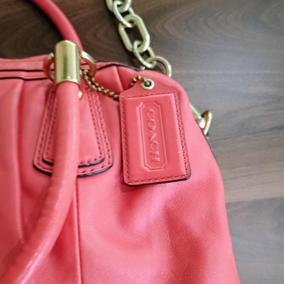 Coach Coral Leather Women's Bag - Picture 11 of 16